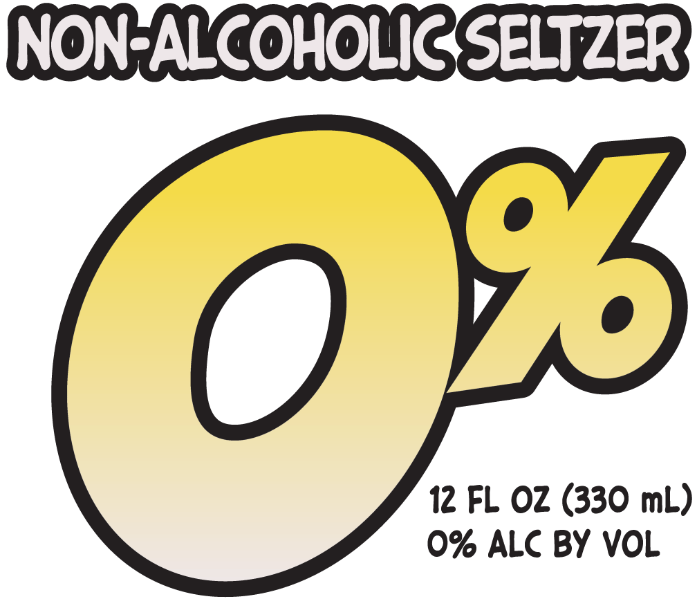 0% Alcohol Seltzer by volume