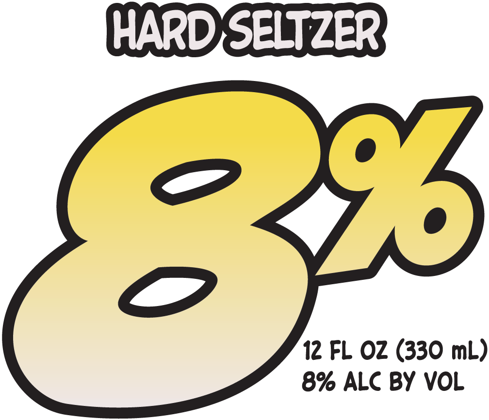 8% Alcohol Seltzer by volume