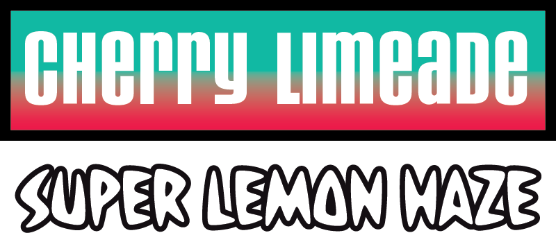 Cherry Limeade Super Lemon Haze Riot Pop Flavor Label
