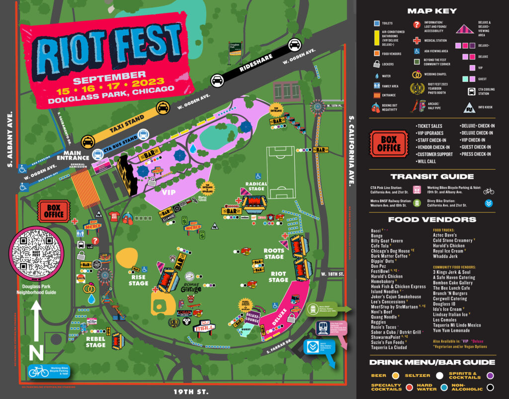 Riot Fest 2023 Map