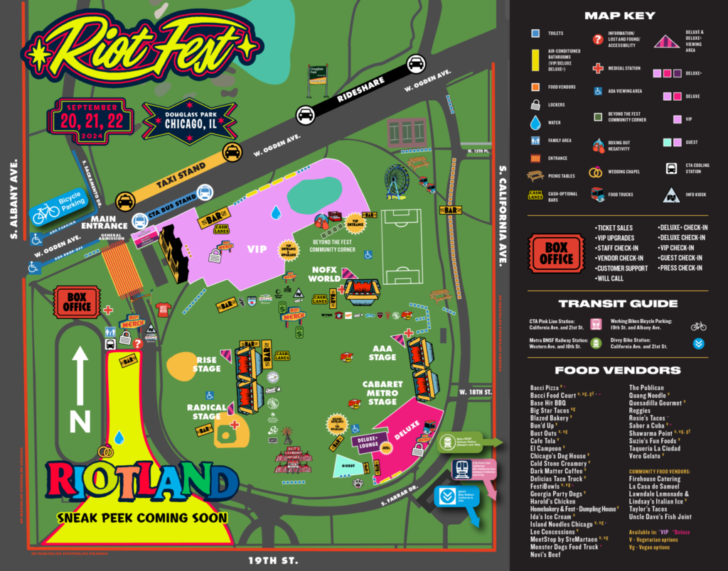 Riot Fest 2024 Map